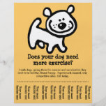 CUTE! Dog Walking promotion tear-sheet flyer_Y