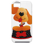 Cute Dog With Black Dotted Bed iPhone 5 Covers