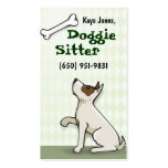Cute Doggie Business Cards- green