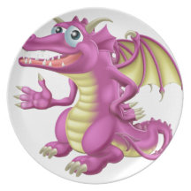 Cute Dragon Dinner Plates