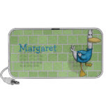 cute duck in a blue sweater travel speakers