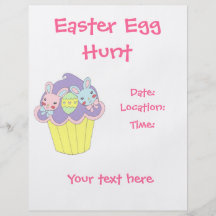 Cute Easter Bunnies Cupcake Flyer