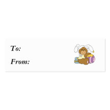 Cute Easter Bunny Bear Business Card Template