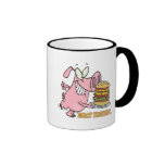 cute eat beef burger piggy pig cartoon coffee mug