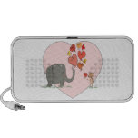 cute elephant and mouse valentine love vector mini speakers