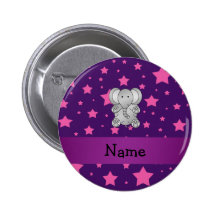 Cute elephant purple pink stars