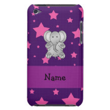 Cute elephant purple pink stars Case-Mate iPod touch case