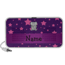 Cute elephant purple pink stars travel speaker