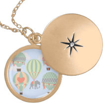 Cute Elephant Riding Hot Air Balloons Rising Custom Jewelry