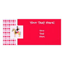 Cute Equestrian Girl. Custom Rack Card