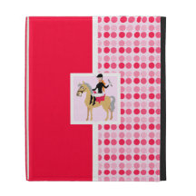 Cute Equestrian Girl. iPad Folio Covers
