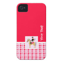 Cute Equestrian Girl. iPhone 4 Case-Mate Cases