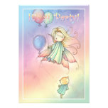 Cute Fairy and Kitty Party Invitations