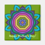 Cute fantasy flower mother's day magnet