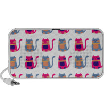 Cute Fat Kitty Cats Pink Melon Blue Unique Gifts Portable Speakers