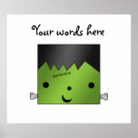 Cute Frankenstein monster Poster