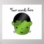 Cute Frankenstein monster Print
