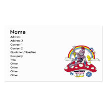 cute friendly zombie bliss vector cartoon business card templates
