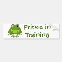 Cute Frog Cartoon - Prince in Training Bumper Stickers