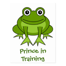 Cute Frog Cartoon - Prince in Training Postcard