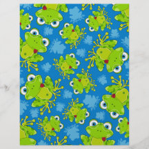 Cute Frog Patterned Flyer