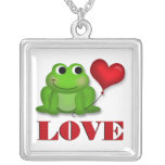 Cute Froggy Heart Balloon LOVE Necklace necklaces