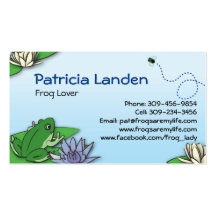 Cute Frogs Profile Cards Business Card Template