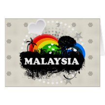 Cute Fruity Malaysia Greeting Card