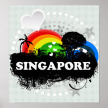 Cute Fruity Singapore Poster