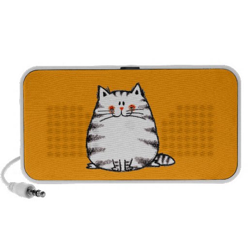 Cute fuzzy cat mp3 speaker