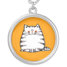 Cute fuzzy cat necklaces