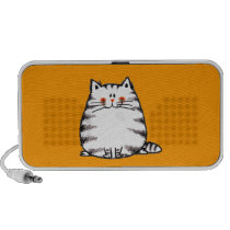 Cute fuzzy cat mp3 speaker