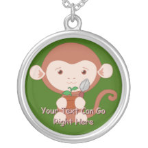 Cute Gardening Monkey Necklace