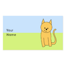Cute Ginger Cat. Business Card