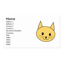 Cute Ginger Cat. Business Card