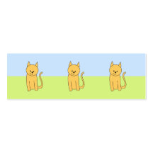 Cute Ginger Cat. Business Card Template