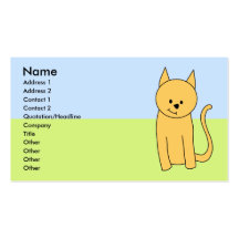 Cute Ginger Cat. Business Card Template