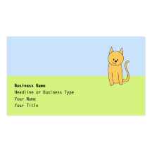 Cute Ginger Cat. Business Card Templates