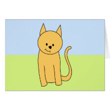 Cute Ginger Cat. Greeting Card