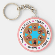 Cute Gingerbread Skydiving Formation Key Chains