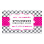 Cute Gingham Professional Business Card