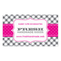 Cute Gingham Professional Business Card