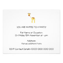 Cute Giraffe. Cartoon. Announcement