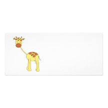 Cute Giraffe. Cartoon. Custom Announcements