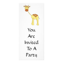 Cute Giraffe. Cartoon. Invitation