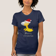 Cute Giraffe in Santa Hat Tees