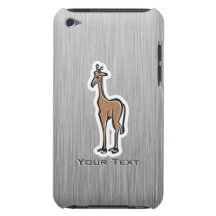 Cute Giraffe; Metal-look iPod Touch Case