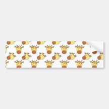 Cute Giraffe Pattern. Bumper Sticker