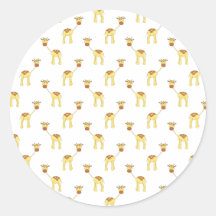 Cute Giraffe Pattern. Stickers