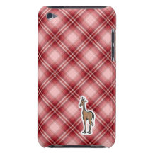Cute Giraffe; Red Plaid Barely There iPod Covers